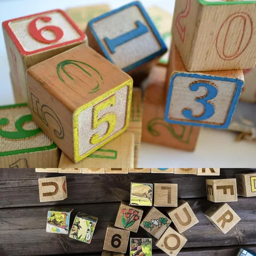 Vista 3 de MUXGOA Cubos de madera, paquete de 100 bloques de madera sin terminar para manualidades, bloques cuadrados de madera de 3/4 pulgadas