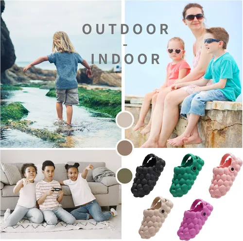 Vista 6 de Sandalias unisex de burbujas para niños, sandalias de pelota de golf, zuecos de burbujas, zapatos de jardín para niñas y niños, cómodas