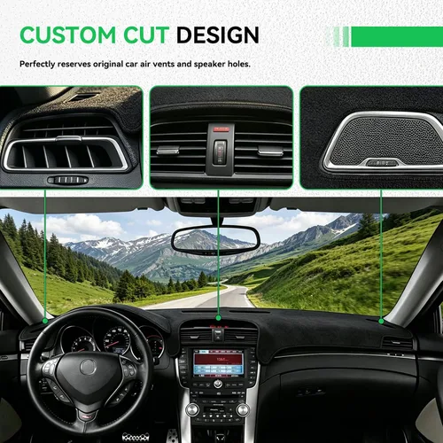 Vista 7 de AUQDD Alfombrilla de Cubierta del Tablero Compatible con La-nd Rover LR3 2005 2006 2007 2008 2009 /2010-2016 LR4, 2006-2009 Range Rover