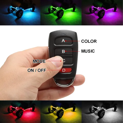 Vista 3 de Roykaw Tira de luz LED para carrito de golf, iluminación de neón para debajo de la carrocería, estándar de millones de colores, LED para EZGO/Club