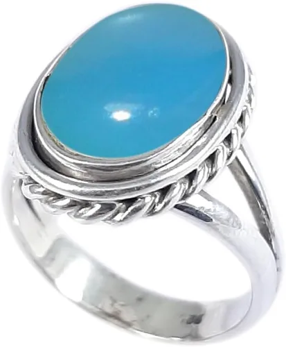 Vista 19 de Anillo fino de plata esterlina 925 para mujer, hecho a mano, joyería de piedras preciosas, anillo de moda (1379)