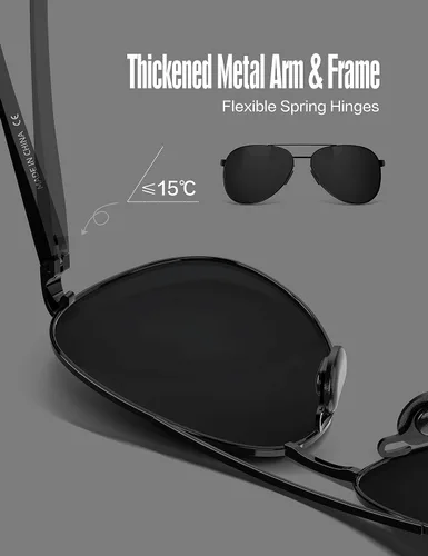 Vista 4 de LUENX - Lentes de sol polarizadas con protección UV 400 para hombre y mujer incluye funda