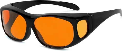 Vista 10 de Eyekepper Blue Light Reduction Fitover Glasses with Amber Lens Computer Glasses for Digital Screen,Wear Over Most Eyewear or Alone for
