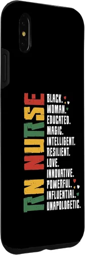 Vista 15 de iPhone 15 RN Enfermera Black History Enfermera Afro African Registered Enfermera Caso