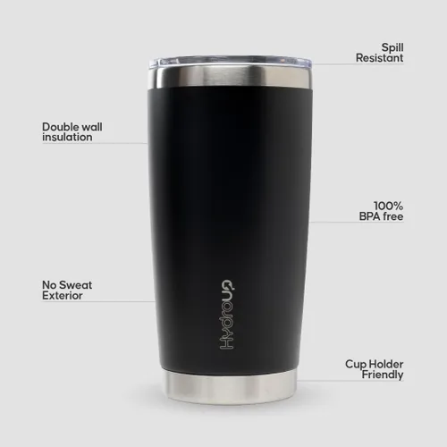 Vista 7 de Taza de 20 oz Taza de café de acero inoxidable aislada con tapa Taza de viaje de café y taza de café helado Taza a prueba de derrames Tazas
