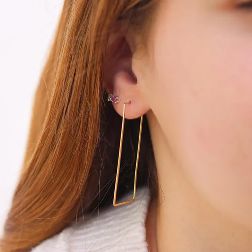 Vista 59 de Aretes de aro finos martillados, elegantes plata esterlina geométrica sólida, relleno de oro y relleno de oro rosa; para mujer por Lotus Stone
