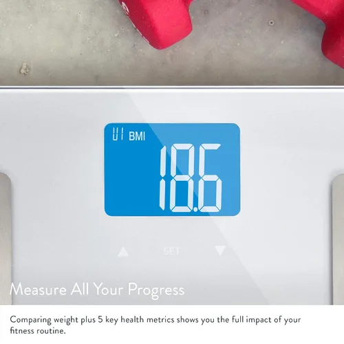 Vista 3 de Balance Báscula digital de grasa corporal de alta precisión, medidas precisas de salud, mediciones de composición y peso corporal, parte superior