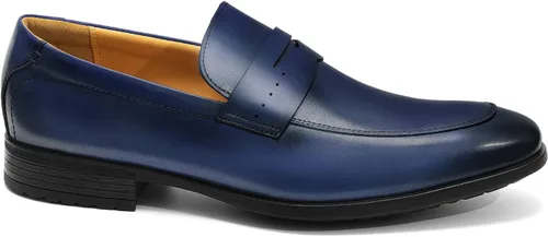 Vista 2 de Men's Slip on Oxford Dress Shoes Classic Handmade Calfskin Manufacturing More Compact, Choose The Right Size to Modify The Foot