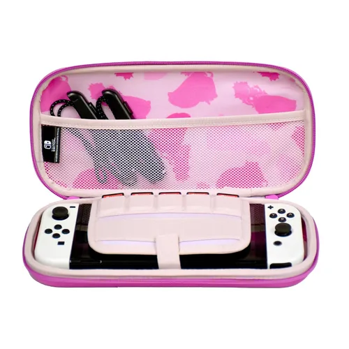 Vista 5 de HORI Premium Vault Case (Princess Peach) for Nintendo Switch - Officially Licensed by Nintendo