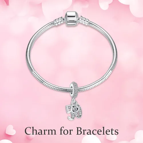 Vista 38 de Amufer S925 Charms for Women, compatible with Pandora Bracelets and Necklaces, Jewelry Gift