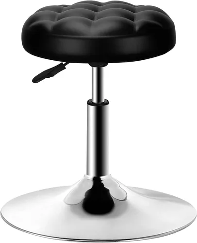 Vista 11 de QiCheng & LYS - Taburete redondo de oficina, altura ajustable, taburete de 360 grados, para oficina, hogar, cocina, belleza, taburete sin ruedas