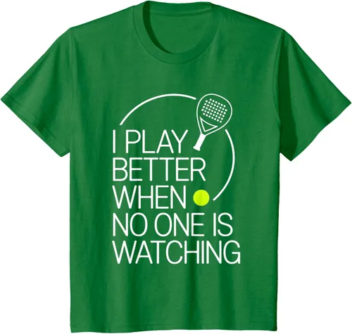 Vista 35 de Camiseta de tenis de pádel I Play Better When No One is Watching