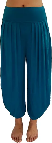 Vista 21 de Lovely Creations Pantalones holgados con cintura elástica y harem Aladdin para mujer