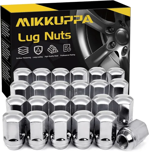 Vista 18 de MIKKUPPA 20 tuercas de llanta OEM 9/16-18, repuesto para Dodge Dakota 2006-2010, Durango 2004-2009, ruedas Ram 1500 Factory 2002-2010, asiento negro