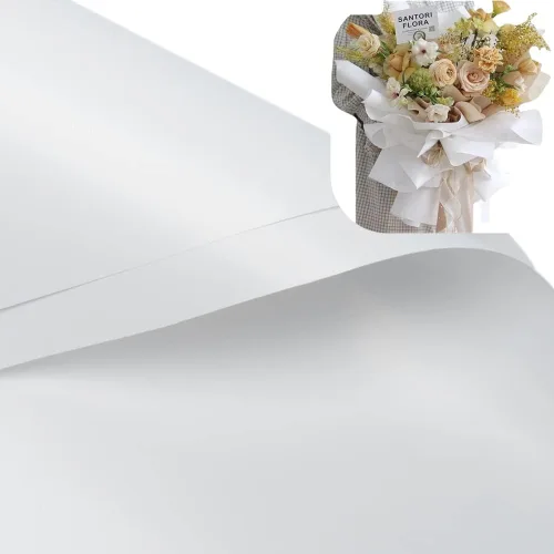 Vista 4 de XICHEN 20 hojas/papel de regalo de flores de estilo coreano, impermeable, papel de ramo de floristería, manualidades, papel de regalo ouya, 22.8 x