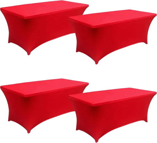 Vista 13 de Fivenl Cubierta de Mesa Mantel de Spandex de 6 Pies para Mesas Plegables Cubierta de Mesa Rectangular Ajustada Lavable Resistente a las Arrugas