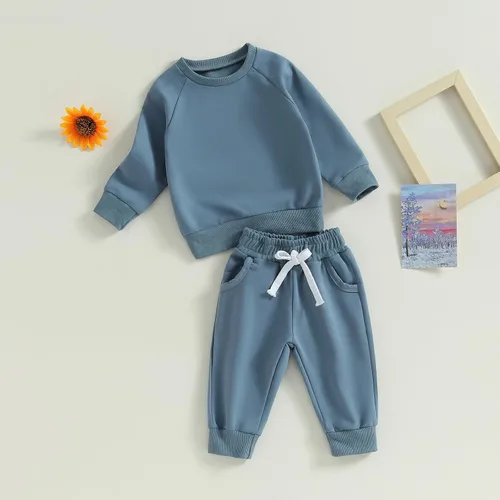 Vista 3 de ZAXARRA Conjunto de 2 piezas de sudadera de manga larga con cuello redondo y pantalones largos para bebé niño