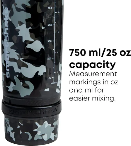 Vista 3 de Smartshake Revie - Botella mezcladora de proteínas de 25.4 fl oz Botella de bebida para gimnasio a prueba de fugas para batidos de proteínas