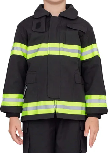 Vista 3 de Conjunto de chaqueta y pantalones de bombero para niños