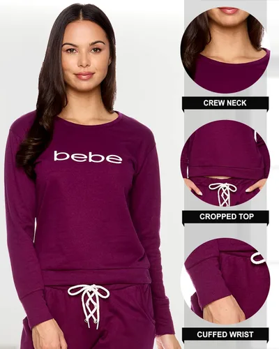 Vista 2 de bebe Conjunto de pijama de manga larga con puños y pantalones ajustados para mujer