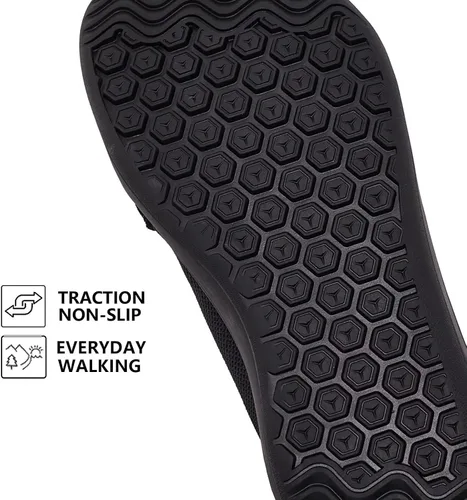 Vista 4 de HOBIBEAR - Zapatillas minimalistas descalzas para hombre y mujer, suela plana, ancho tenis de moda.