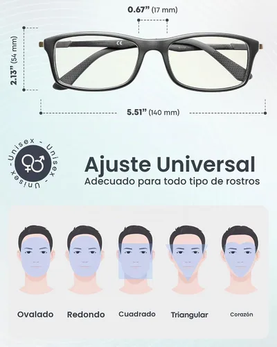 Vista 4 de Prospek Blue Light Blocking Computer & Reading Glasses, 0.00 to +3.00