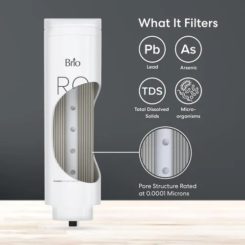 Vista 4 de Brio Filtro de repuesto de membrana de ósmosis inversa para Brio modelo TROE600COL