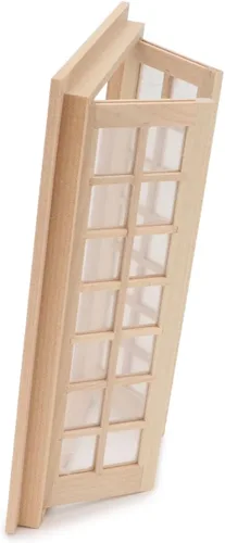 Vista 2 de Accesorios para casa de muñecas Ventanas en miniatura 1: Marco de ventana de muebles a escala de 12 modelos, 28 paneles, decoración de casa de Madera