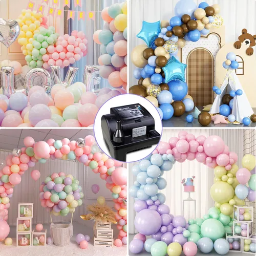 Vista 6 de Lagenda Inflador eléctrico de bomba de globos, máquina sopladora de globos de aire fresco portátil, infla rápidamente todos los globos