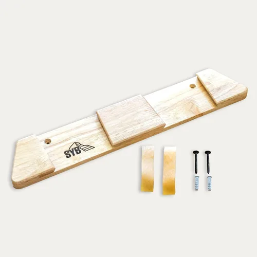 Vista 7 de StoreYourBoard Soporte de pared horizontal de madera para esquís – Organizador de pared de esquí resistente, soportes de esquí que ahorran espacio