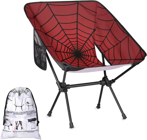 Vista 10 de Silla de camping portátil, sillas plegables para exteriores, silla ligera de camuflaje verde, sillas de playa plegables al aire libre para adultos