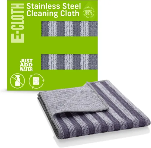 Vista 12 de Kit de Paño de Limpieza de Microfibra de Acero Inoxidable E-Cloth - Limpiador de Acero Inoxidable para Electrodomésticos, Horno, Estufa y Más