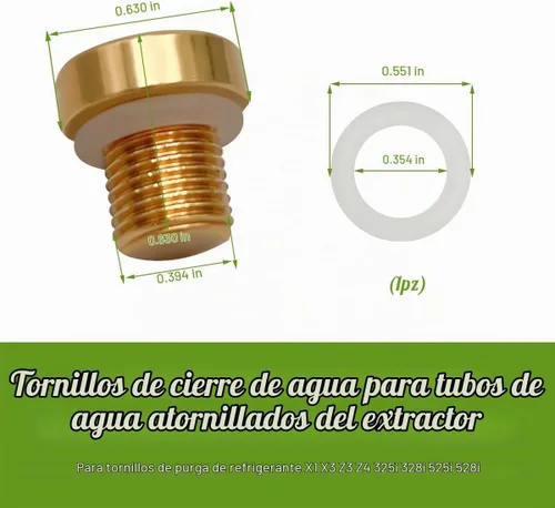 Vista 2 de Tornillo de purga del tanque de expansión del refrigerante del radiador, tornillo de purga de aire de refrigerante de latón con junta tórica