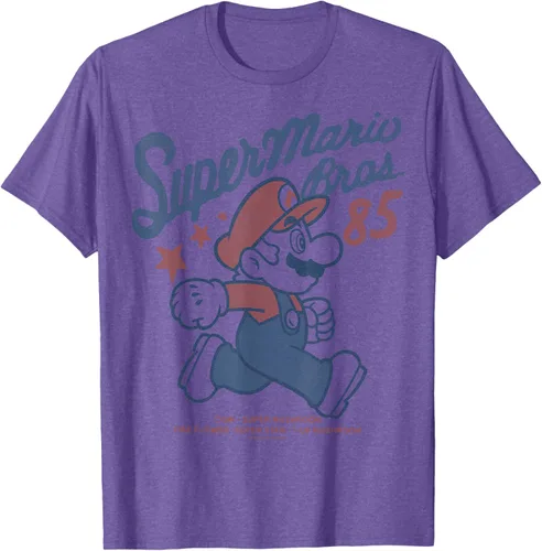 Vista 7 de Nintendo Super Mario Brothers '85 Vintage Stars - Camiseta Gris Oscuro