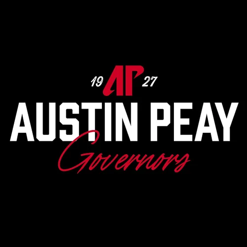 Vista 3 de NCAA Fresh Script, camiseta de color del equipo, universidad, universidad Austin Peay Governors Black