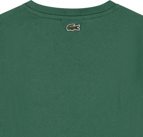 Vista 5 de Lacoste Camiseta unisex con estampado de cocodrilo bordado para adultos Verde