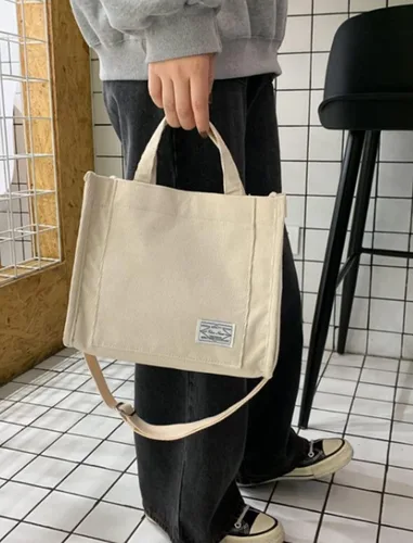 Vista 3 de Bolso de mano para mujer, bolso pequeño con estilo para mujer, bolso de mano de pana para mujer, bolso cruzado de moda, bolsa universitaria 2023