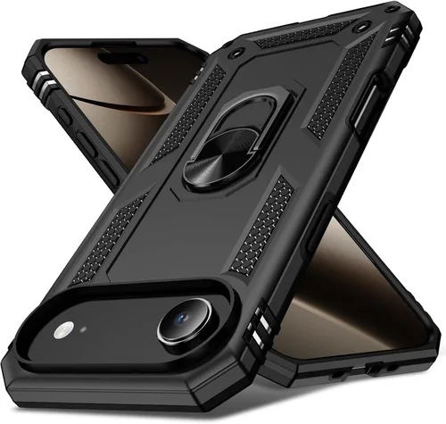 Vista 27 de Korecase Funda para iPhone 17 Pro con soporte de anillo, grado militar, resistente, a prueba de golpes, protección de cuerpo completo para Apple