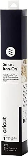 Vista 11 de Cricut Smart 2008695 - Vinilo termotransferible para planchar, 1 lámina, 13.0 in x 3.0 ft, blanco, (3 pies), 2008695