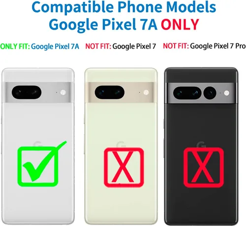 Vista 2 de Funda para Google Pixel 7a 5G, Pixel 7a Funda de teléfono resistente a prueba de golpes a prueba de polvo resistente Defender Protective, 3 en 1