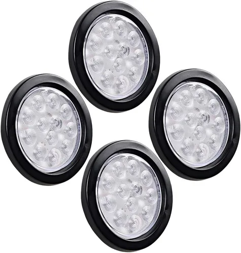 Vista 28 de Kit de tapones de cableado con cubierta de hule para luz trasera LED redonda de 4", 12 ledes, para RV, camioneta