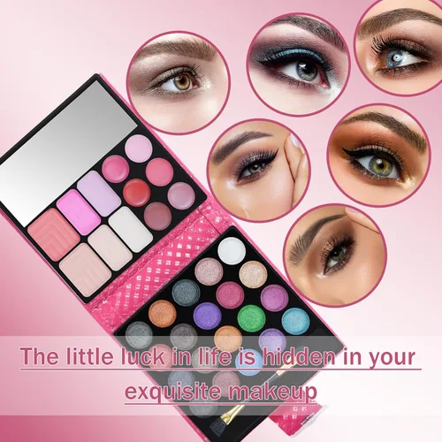 Vista 4 de FantasyDay Juego de regalo de maquillaje todo en uno Kit completo de maquillaje para mujeres, paquete esencial de iniciación incluye 20 paletas