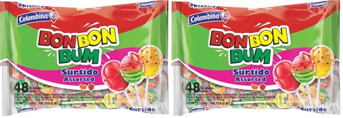 Vista 15 de Colombina Bon Bon Bum - Paletas de fresa, caramelos duros de frutas, paletas de fresa dulces envueltas individualmente, 24