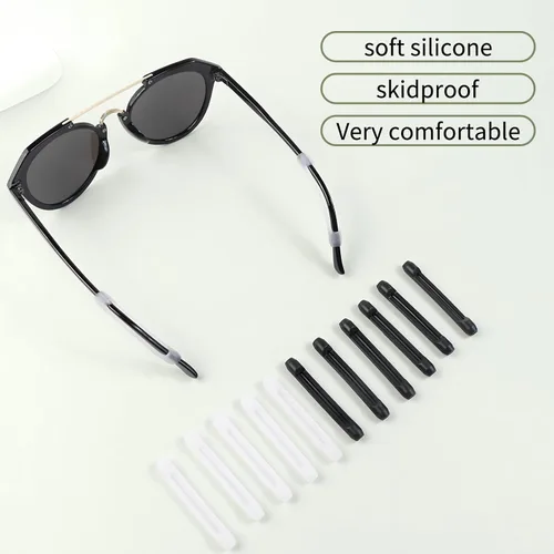 Vista 5 de 16 pares de lentes de silicona con punta de sien, suaves y antideslizantes