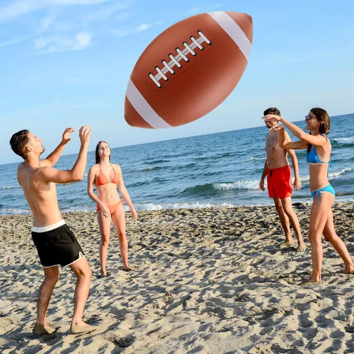 Vista 7 de Lewtemi 2 unidades de béisbol y fútbol inflables gigantes de 27 pulgadas, bolas de playa inflables grandes, globos de gran tamaño para fiesta