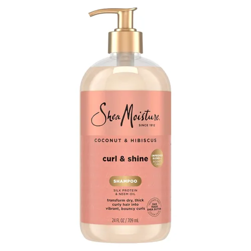 Vista 12 de Shampoo para cabello rizado de karité Humedad Hibiscus de coco, 13 onzas
