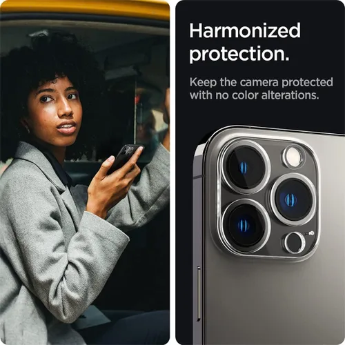 Vista 5 de Spigen Protector de pantalla para lente de cámara [GlasTR Optik] diseñado para iPhone 13 Pro Max (2021) / iPhone 13 Pro (2021) - Transparente