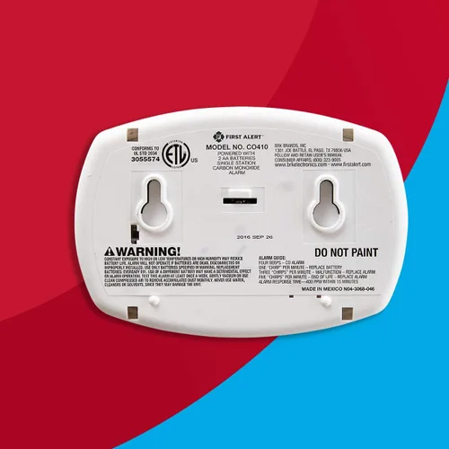 Vista 5 de Alarma contra el monóxido de carbono que funciona con batería de primera alerta con pantalla digital., CO410, 120 volts