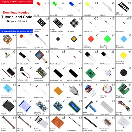 Vista 2 de Freenove Ultimate - Kit de inicio para Raspberry Pi 5 4 B 3 B+ 400 Zero 2 W, tutorial detallado de 962 páginas, código Python C Java Scratch