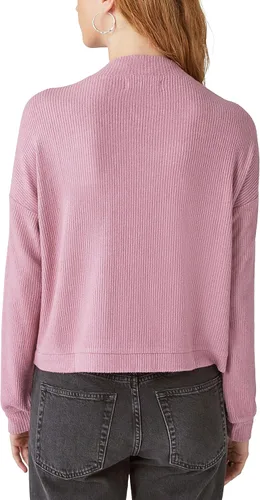 Vista 3 de Lucky Brand Camiseta de cuello alto de burbujas Cloud Rib para mujer